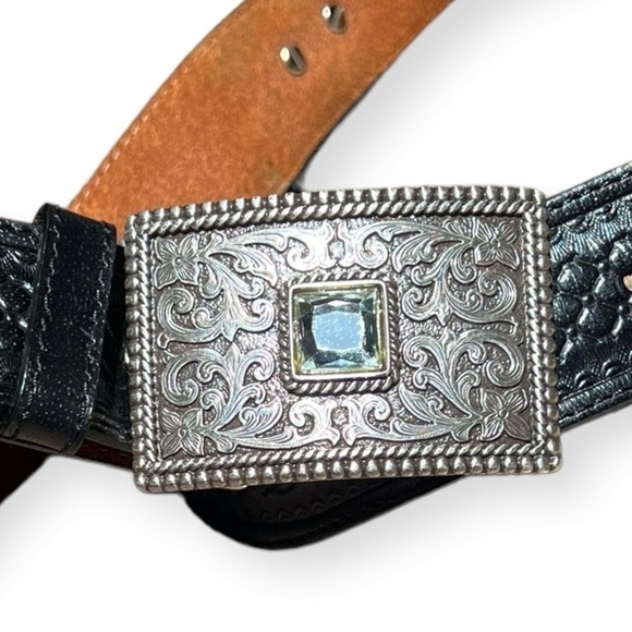 🌻Ariat Limited Edition Buckle Original Master 2008 + Fur Belt Rhinestone 34/85 - Picture 4 of 15